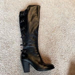 Gianni Bini over-the-knee genuine leather boots